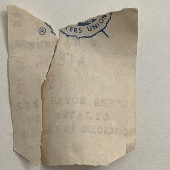 Vintage Dress White Silver Mod Shift Bow Formal Bleeker St Size 12 Union Made - Picture 9 of 9